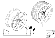 Л/с диск BMW со звездообраз.спицами 58