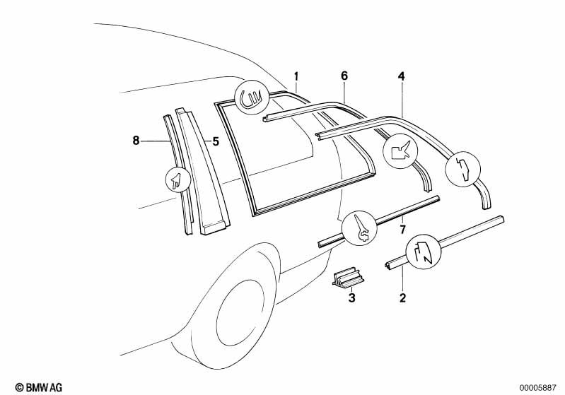 Боковое стекло неподвижное