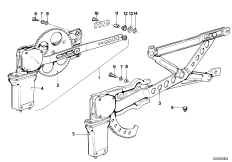 Механизм перемещения стекла двери Пд