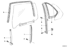 Направляющая стекла Пд