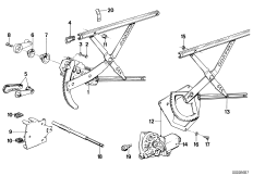Механизм перемещения стекла двери Пд