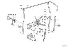 Механизм перемещения стекла двери Зд