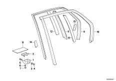Механизм перемещения стекла двери Зд