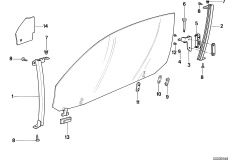 Механизм перемещения стекла двери Пд