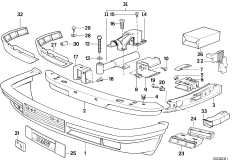Облицовка бампера Пд