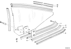 Уплотнитель шахты стекла Зд