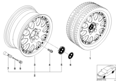 Диск BMW составной с Y-обр.спицами 80