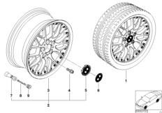 Диск BMW составной с крестообр.спиц. 78