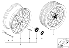 Л/с диск BMW с крестообраз.спицами 78