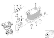 Каналы подач.масла масл.охлажд.двигателя