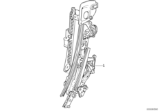 Механизм перемещения стекла двери Пд