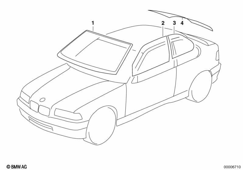 E36 лобовое стекло