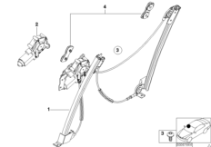 Механизм перемещения стекла двери Пд