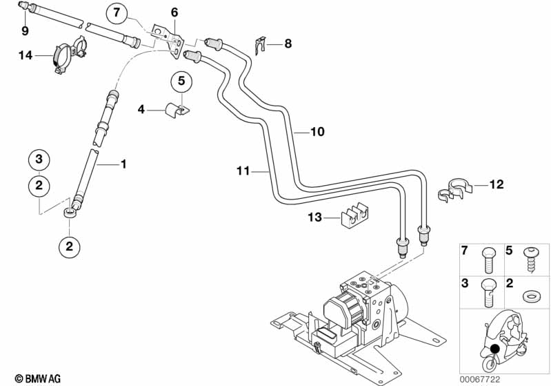 Трубопровод тормозного привода c ABS Пд