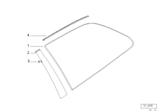 Боковое стекло неподвижное