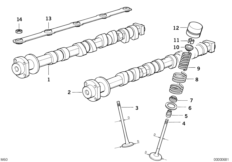 Распредвал мех.клап.газораспред./смазка