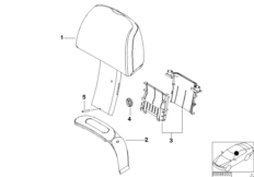 Подголовник спортивного сиденья