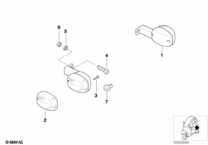 Фонарь указателя поворота Зд