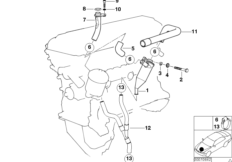 Система вентиляц.картера/маслоотделитель