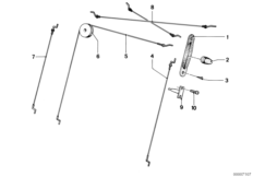 Сиденье Пд-механизм разблокировки спинки