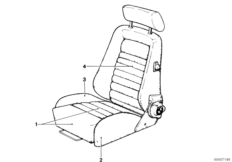 Обивка спортивного сиденья Recaro