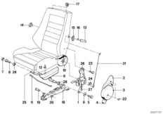 детали спортивного сиденья Recaro