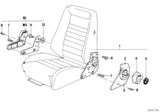 Фурнитура спорт.сид.с откид.спинк.Recaro