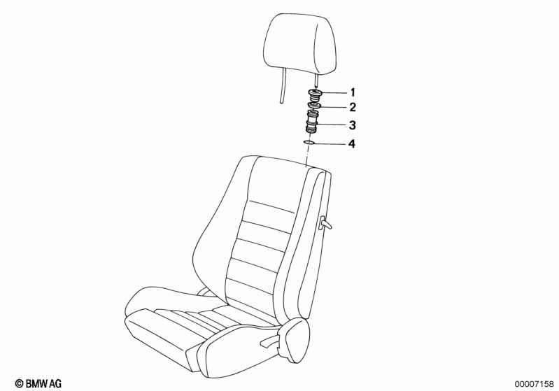 Направляющая подголовника спорт.сид.BMW