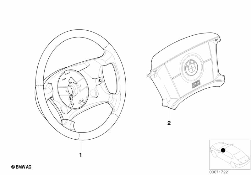 Рулевое колесо кожа Bicolor