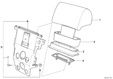 Подголовник с механическим приводом Зд