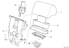 Подголовник с э/приводом Зд