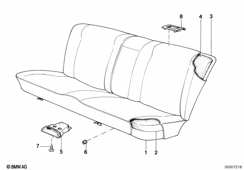 детали заднего сиденья