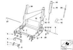 Детали сиденья с электрич.регулировкой