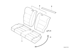 Набивка и обивка задн.сид.,люк в спинке