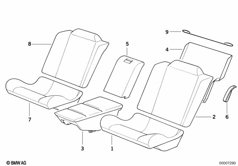 Неоткидывающаяся спинка сиденья Зд