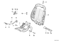 Каркас спорт.сиденья BMW с ручн.приводом