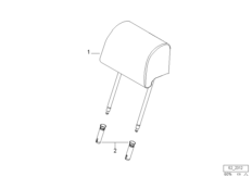 Сиденье Пд, подголовник сиденья пов.комф