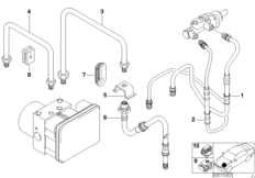 Трубопровод тормозного привода Пд с DSC