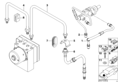 Трубопровод тормозного привода Пд с DSC