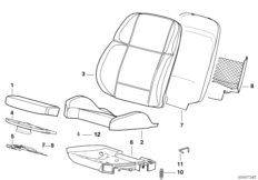 Спортивное сиденье BMW чаша/основание