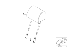 Сиденье Пд, подголовник сиденья пов.комф