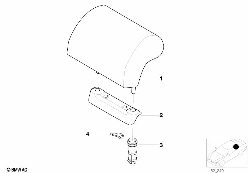 Сиденье Зд, подголовник Ср
