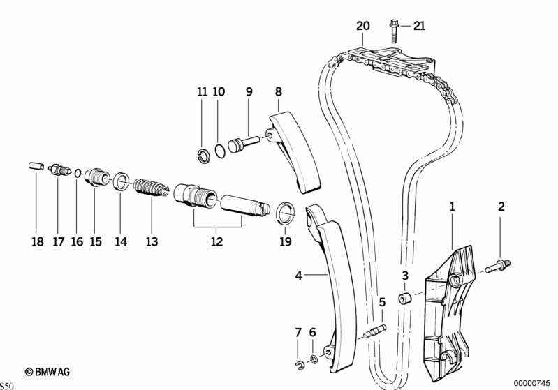Приводная цепь механ.газораспределения