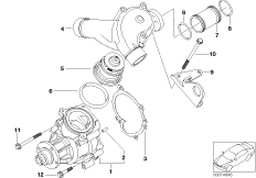 Водяная помпа сист.охлаждения/термостат