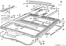 Рама люка с подъемно-сдвижной крышкой