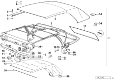 Складной верх с руч./э/мех.полуавт.прив.