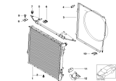 Радиатор водян.охлажд./кожух вентилятора