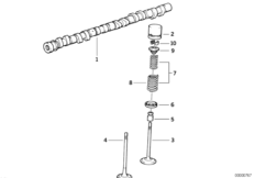 Распредвал мех.клап.газораспред./смазка