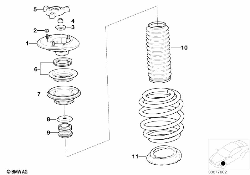Опора аморт.ст./изол.прокл.пруж./доп.эл.