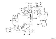 Детали системы омывателей фар